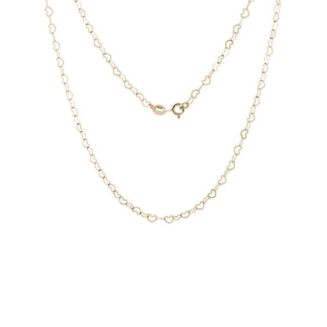 GOLDKETTE MIT DEM MOTIV MITEINANDER VERBUNDENER HERZEN - GOLDKETTEN - KETTEN