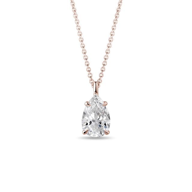 HALSKETTE AUS ROSÉGOLD MIT 1 CT LABOR-DIAMANT - KETTEN MIT DIAMANTEN - KETTEN