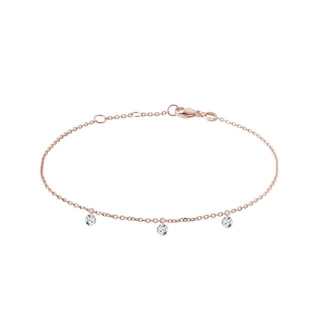 DRILLED DIAMOND BRACELET IN ROSE GOLD - DIAMOND BRACELETS - BRACELETS