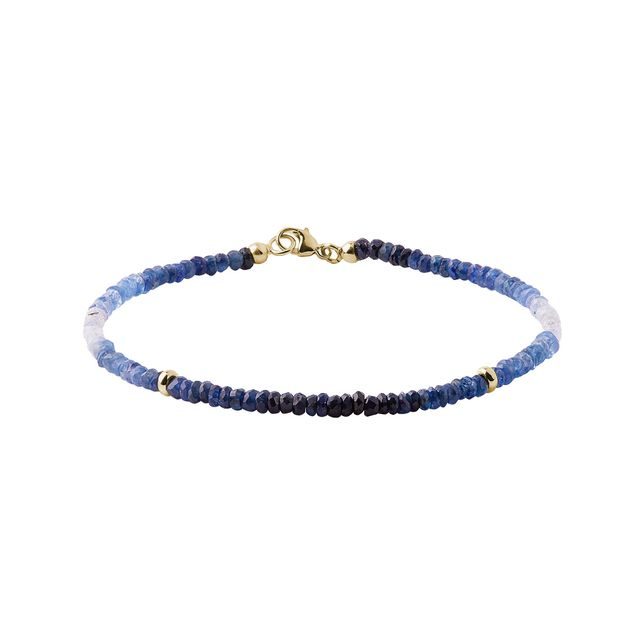 FACETED SAPPHIRE BRACELET IN GOLD - MINERAL BRACELETS - BRACELETS