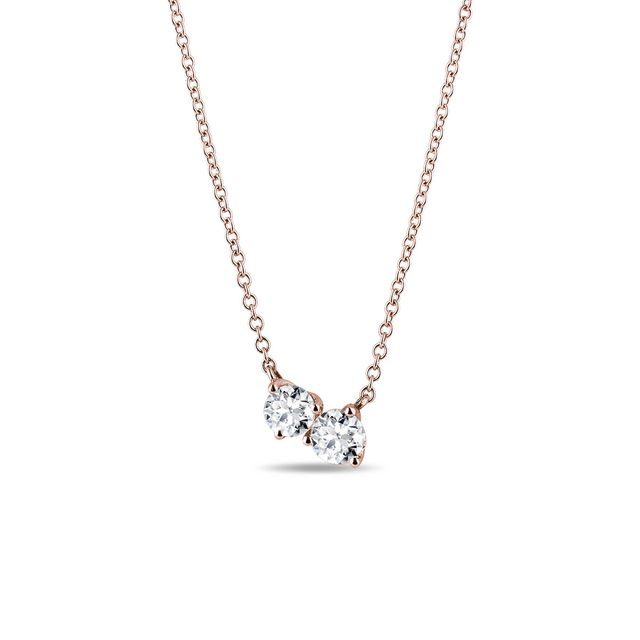 Halskette aus Roségold mit Diamant