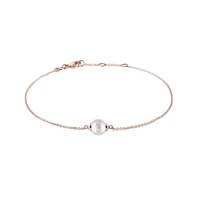 Pearl bracelet in rose gold