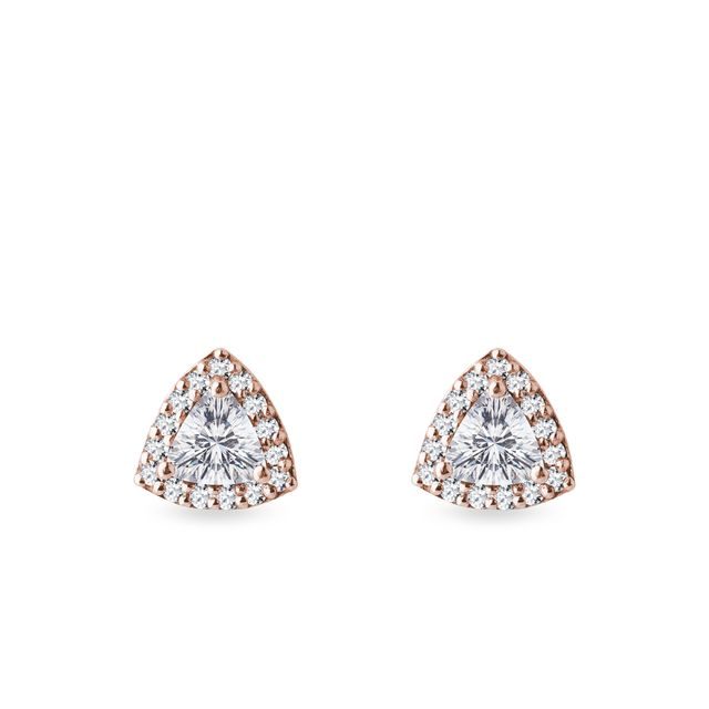 OHRRINGE AUS ROSÉGOLD MIT DIAMANTEN - OHRSTECKER DIAMANT - OHRRINGE
