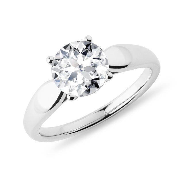 BAGUE DE FIANÇAILLES AVEC DIAMANT DE LABORATOIRE DE 1,50 CT EN OR BLANC - BAGUES AVEC DIAMANTS DE SYNTHÈSE - BAGUES DE FIANÇAILLES