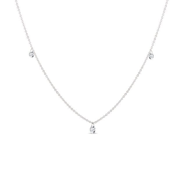 A NECKLACE WITH DIAMONDS OF WHITE GOLD - DIAMOND NECKLACES - NECKLACES