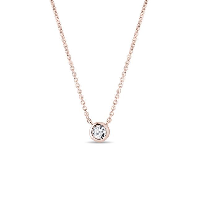 Diamond necklace in rose gold