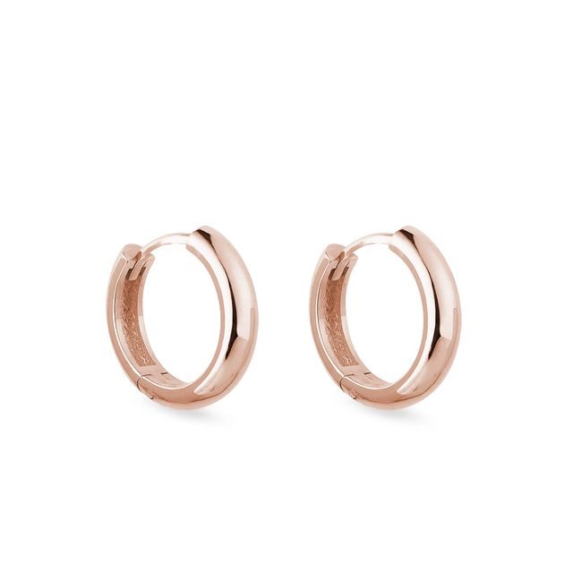 MINIMALIST HOOP EARRINGS IN ROSE GOLD - ROSE GOLD EARRINGS - EARRINGS