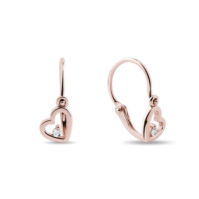 KINDER-HERZOHRRINGE IN ROSÉGOLD - OHRRINGE KINDER - OHRRINGE