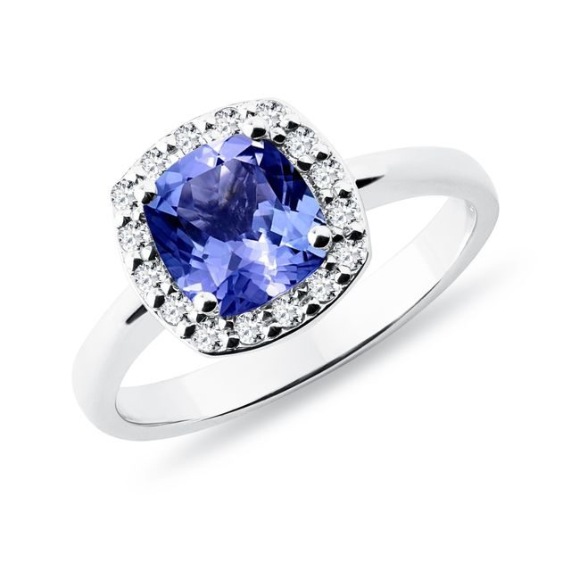 GOLDRING MIT TANSANIT UND DIAMANTEN - RINGE TANSANIT - RINGE