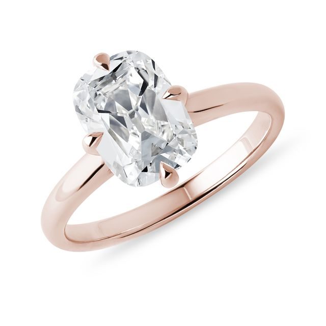 OLD MINE DIAMOND RING IN ROSE GOLD - RINGS WITH LAB-GROWN DIAMONDS - ENGAGEMENT RINGS