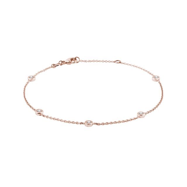 MINIMALIST DIAMOND BRACELET IN ROSE GOLD - DIAMOND BRACELETS - BRACELETS