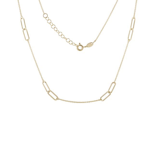 COLLIER EN OR ET DÉTAILS GÉOMÉTRIQUES - CHAÎNES EN OR - COLLIERS