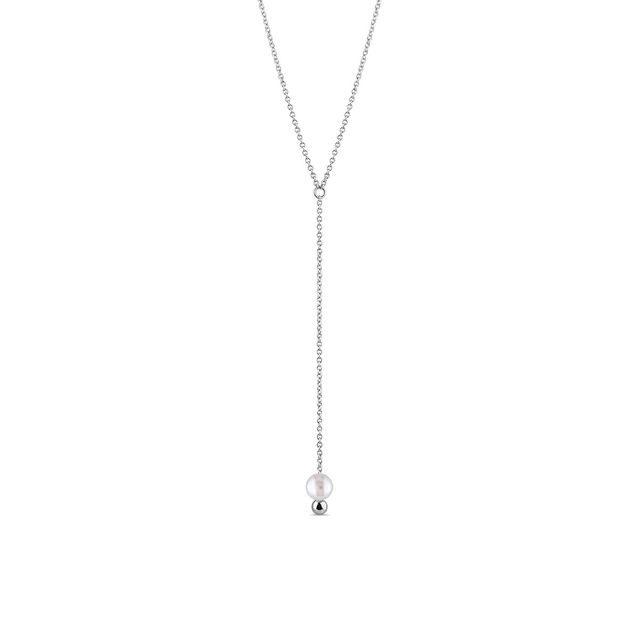 COLLIER ORIGINAL EN OR AVEC PERLE D'EAU DOUCE - PENDENTIFS EN PERLES - PERLES