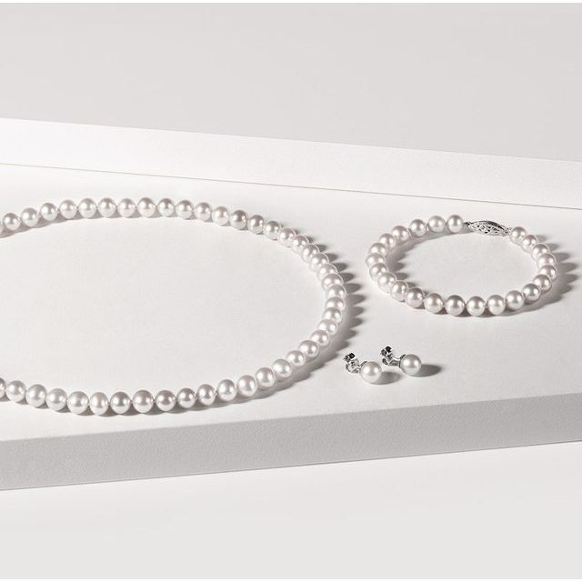 Pearl Bracelet in 14k White Gold | KLENOTA