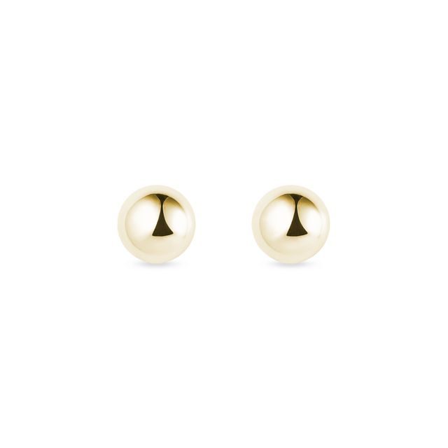Minimalist gold ball stud earrings