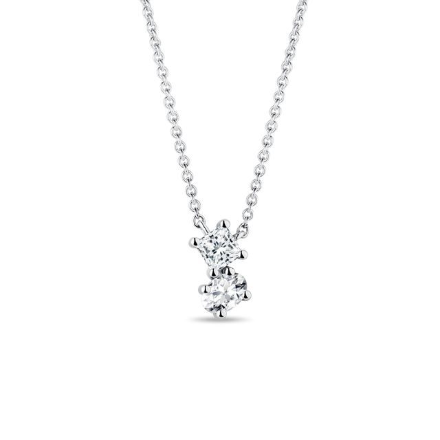 ZARTES DIAMANTCOLLIER IN 14 KT WEISSGOLD - KETTEN MIT DIAMANTEN - KETTEN
