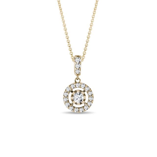 NECKLACE WITH BRILLIANTS IN 14K YELLOW GOLD - DIAMOND NECKLACES - NECKLACES