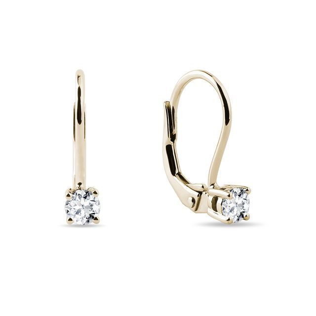 OHRHÄNGER MIT DIAMANTEN IN GELBGOLD - OHRRINGE DIAMANT - OHRRINGE