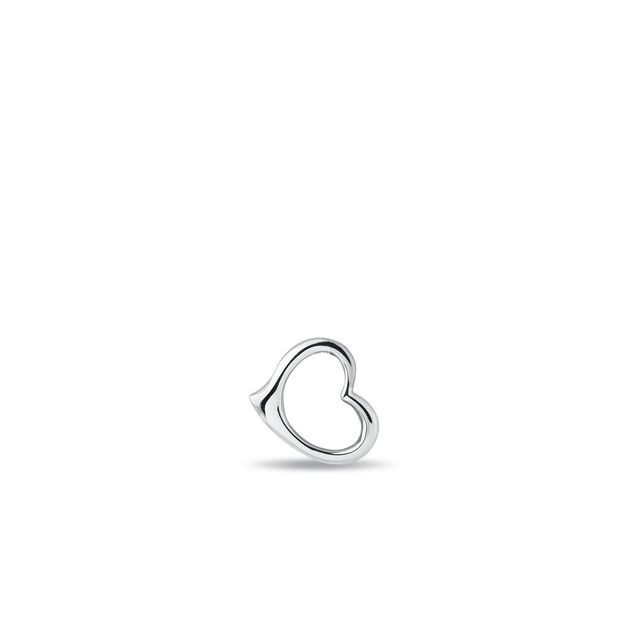 WHITE GOLD HEART PENDANT - PENDANTS - NECKLACES