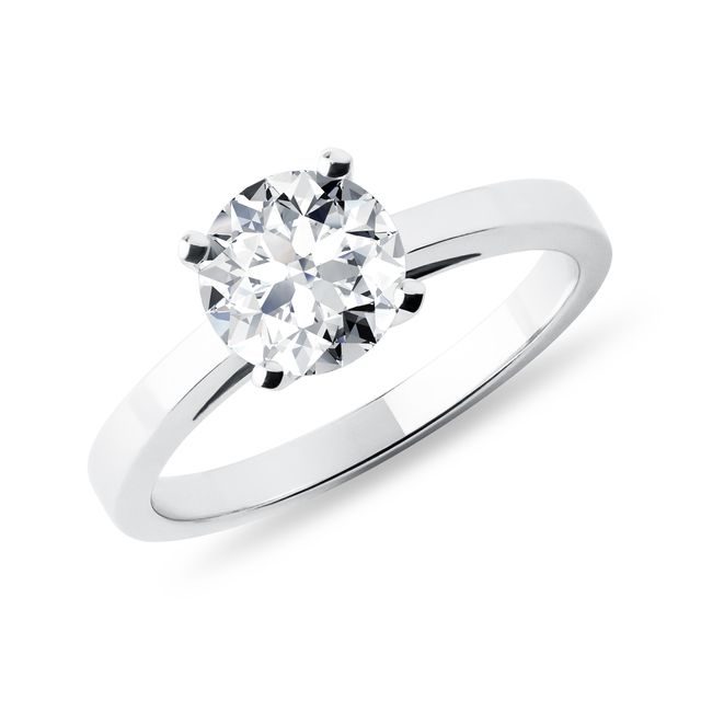 ZÁSNUBNÍ PRSTÝNEK S 1CT DIAMANTEM V BÍLÉM ZLATĚ - ZÁSNUBNÍ PRSTENY S LAB GROWN DIAMANTY - ZÁSNUBNÍ PRSTENY