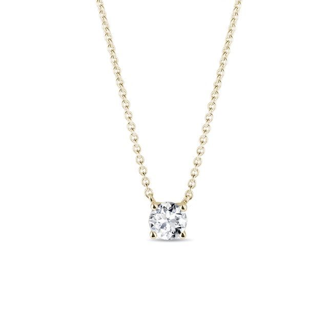 GLITTERING DIAMOND NECKLACE IN YELLOW GOLD - DIAMOND NECKLACES - NECKLACES