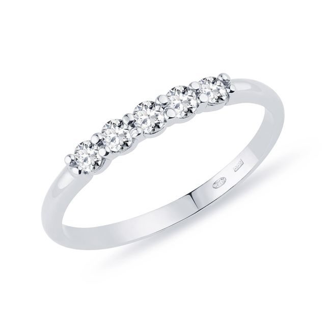 BAGUE D'OR BLANC AVEC DIAMANTS TAILLE BRILLANT - ALLIANCES DE MARIAGE FEMMES - ALLIANCES DE MARIAGE