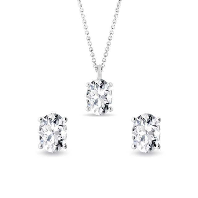 LAB GROWN DIAMOND JEWELRY SET IN 14K WHITE GOLD - JEWELRY SETS - FINE JEWELRY