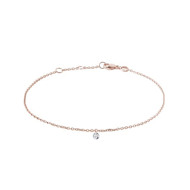 DRILLED LAB GROWN DIAMOND BRACELET IN ROSE GOLD - DIAMOND BRACELETS - BRACELETS