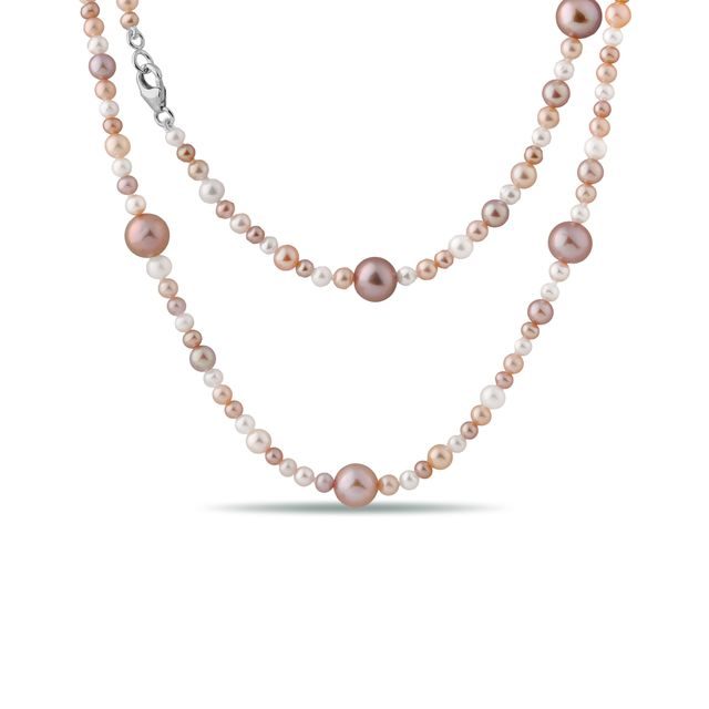 COLLIER DE PERLES D'EAU DOUCE MULTICOLORES - COLLIERS DE PERLES - PERLES
