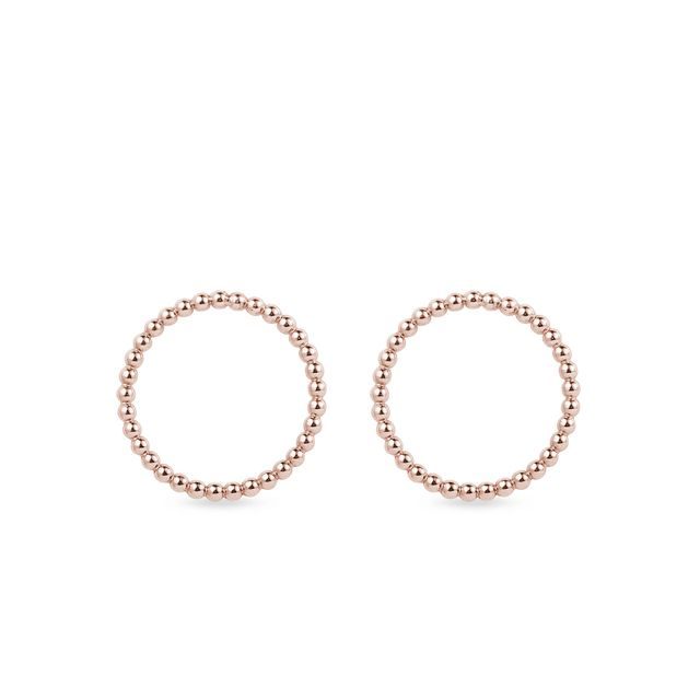 BOUCLES D'OREILLES CIRCULAIRES EN OR ROSE - BOUCLES D'OREILLES EN OR ROSE - BOUCLES D'OREILLES