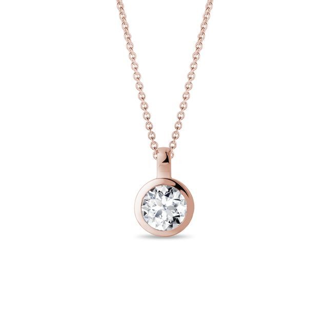 HALSKETTE MIT RUNDEM LABOR-DIAMANT IN ROSÉGOLD - KETTEN MIT DIAMANTEN - KETTEN