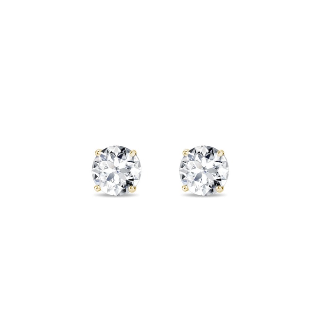 DIAMOND EARRINGS IN 14KT GOLD - DIAMOND STUD EARRINGS - EARRINGS