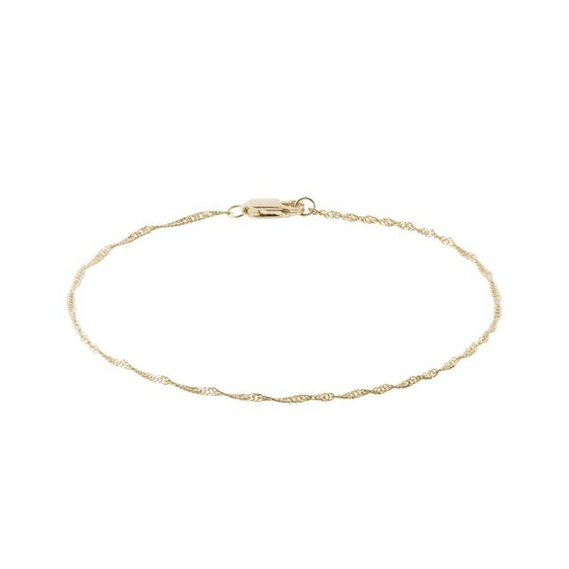 14K YELLOW GOLD SINGAPORE BRACELET - YELLOW GOLD BRACELETS - BRACELETS