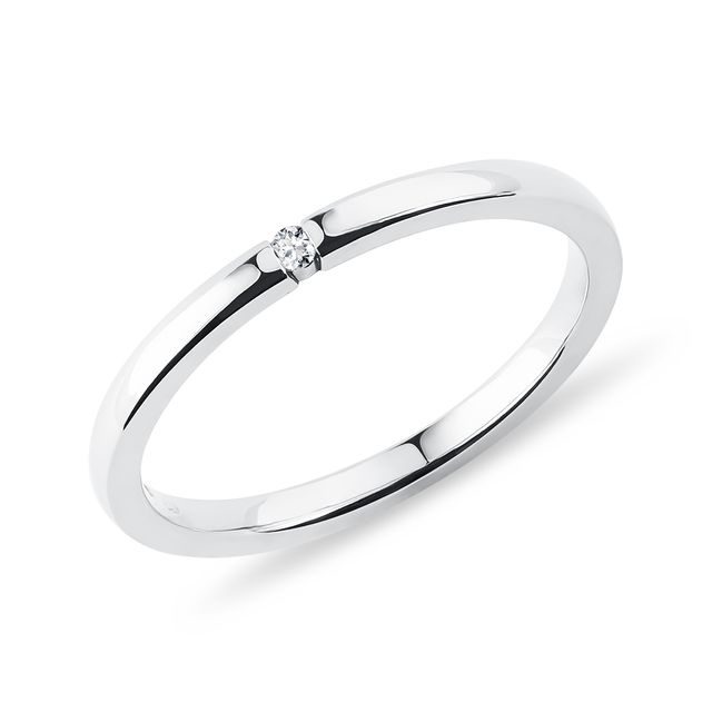 Women'S Diamond Ring in White 14k Gold