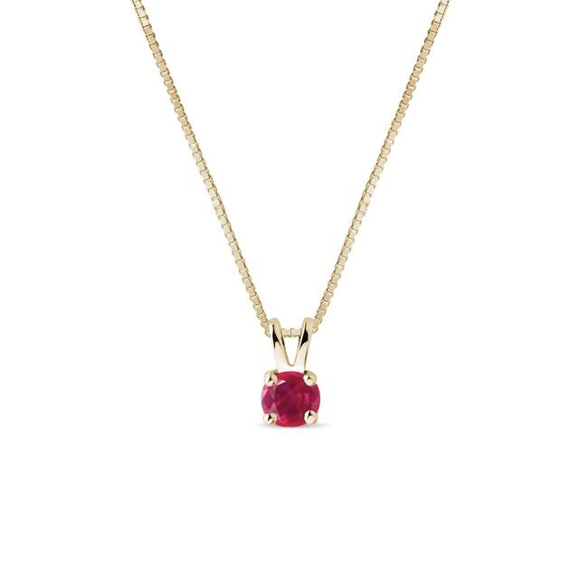RUBY NECKLACE IN GOLD - RUBY NECKLACES - NECKLACES