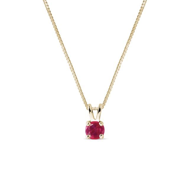 NECKLACE WITH RUBY ​​IN GOLD - RUBY NECKLACES - NECKLACES