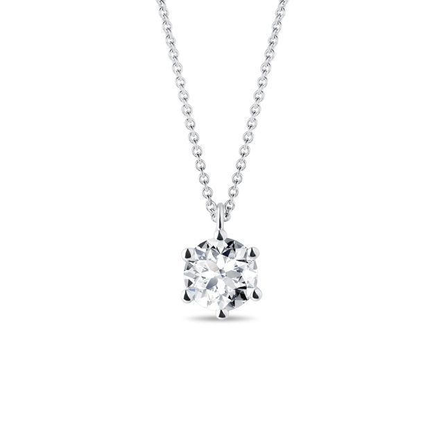 1 CT DIAMANTANHÄNGER IN WEISSGOLD - KETTEN MIT DIAMANTEN - KETTEN