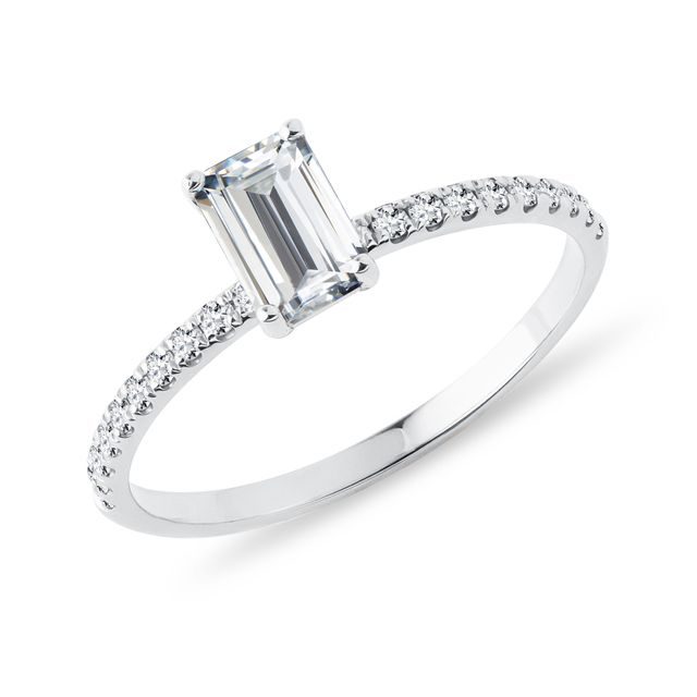 WEISSGOLD-DIAMANTRING - VERLOBUNGSRINGE DIAMANTEN - VERLOBUNGSRINGE