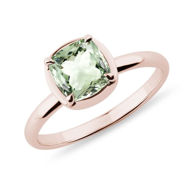 ROSÉGOLD RING MIT GRÜNEM AMETHYST - RINGE AMETHYST - RINGE