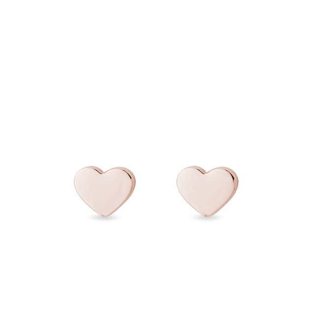 BOUCLES D'OREILLES EN FORME DE CŒUR EN OR ROSE - BOUCLES D'OREILLES EN OR ROSE - BOUCLES D'OREILLES