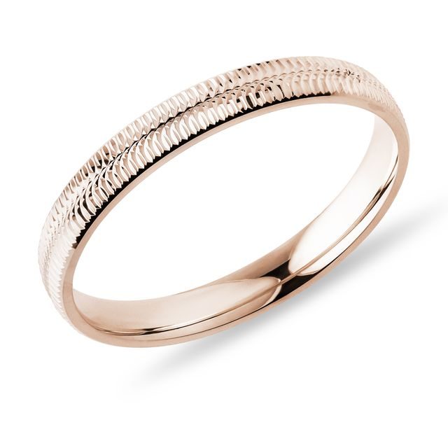 MEN'S RING WITH DELICATE ENGRAVING IN ROSE GOLD - RINGS FOR HIM - WEDDING RINGS