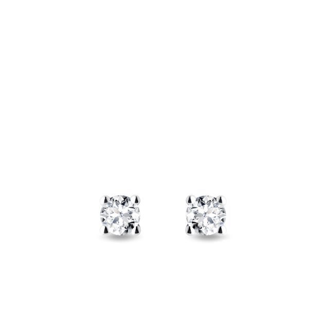 DIAMANTOHRSTECKER AUS 14 KT WEISSGOLD - OHRSTECKER DIAMANT - OHRRINGE