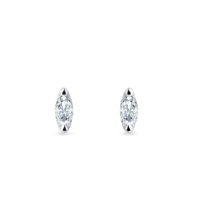 Marquise diamond earrings in white gold