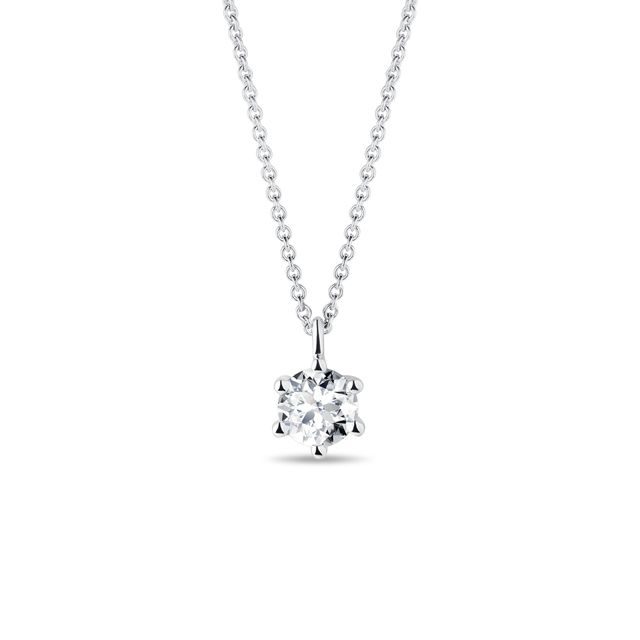ANHÄNGER MIT DIAMANT IM BRILLANTSCHLIFF AUS WEISSGOLD - KETTEN MIT DIAMANTEN - KETTEN