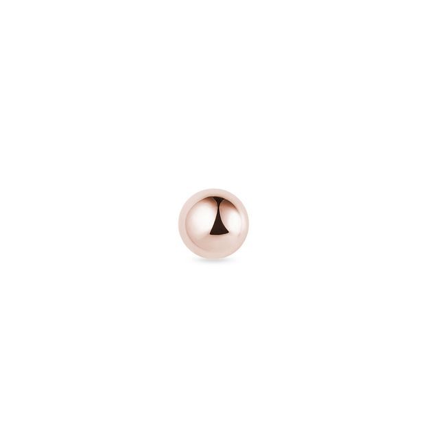 Single ball earring in rose gold