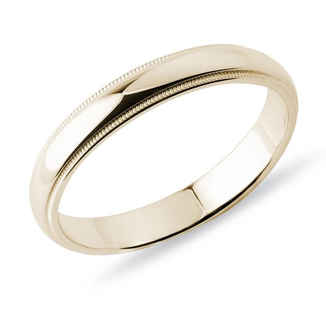 MILLGRIFF-EHERING FÜR MÄNNER IN 14 KT GELBGOLD - TRAURINGE FÜR HERREN - TRAURINGE
