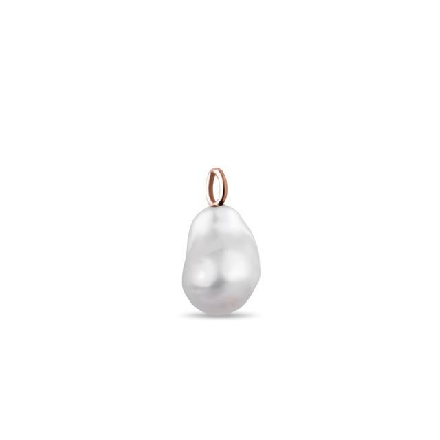 ANHÄNGER MIT BAROCKER SÜSSWASSERPERLE IN ROSÉGOLD - MAGNETISCHE HALSKETTEN - KETTEN