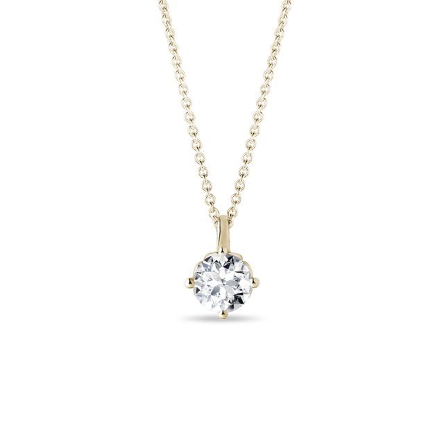 HALF CARAT LAB GROWN DIAMOND GOLD NECKLACE - DIAMOND NECKLACES - NECKLACES