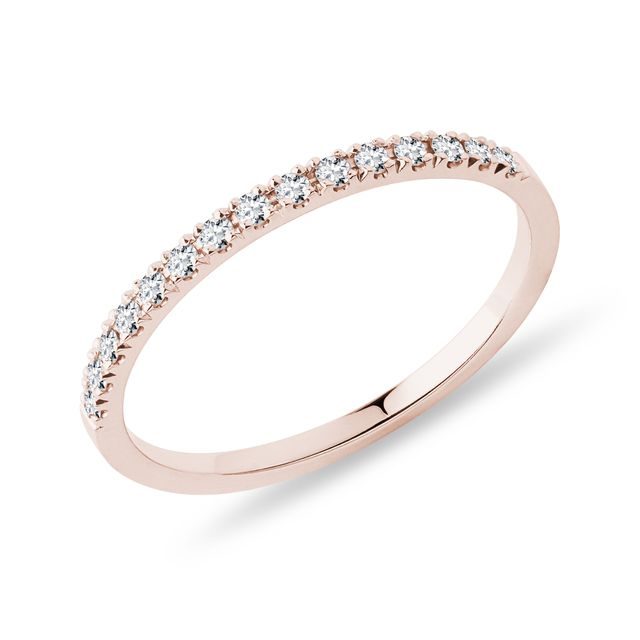 RING AUS ROSÉGOLD MIT HALBEN EWIGKEIT STIL - TRAURINGE FÜR DAMEN - TRAURINGE