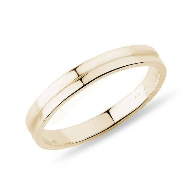 Snubní prsten pro ženy ze žlutého zlata